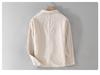 Men's Striped Short-Sleeve Casual Linen Suit for Spring & Autumn - Youthful, Handsome, and Popular (Model Y803)