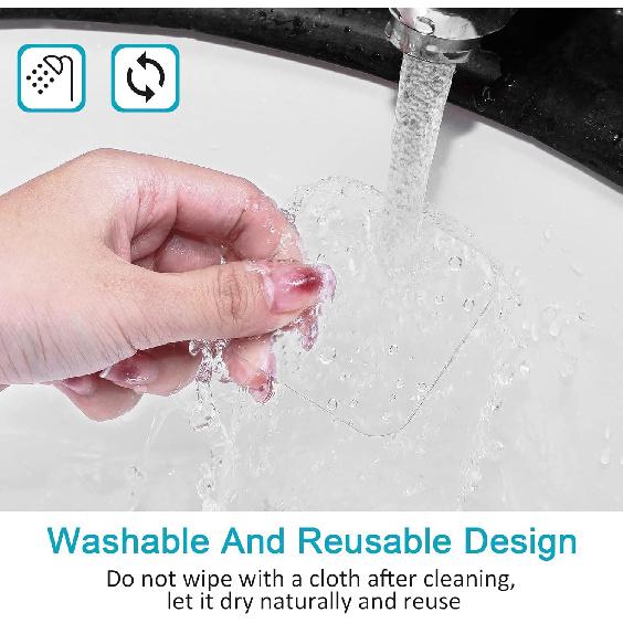 50 Pieces Double Sided Pads Adhesive Tape Clear Sticky Gel Pads Removable Washable Traceless Gel Mounting Tapes for DIY Office Cushion Gripping, 2.4