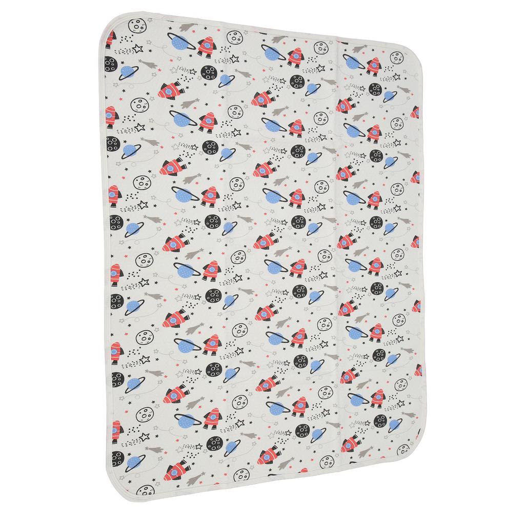 Baby Waterproof Bed Pad Washable Bedwetting Pads Baby Wateproof Bed Mat Protector for Kids Toddler Space Model