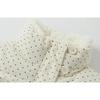 Giacca trapuntata da donna Kawaii a pois Parka corto in velluto a coste Patchwork con bottoni coreani Colletto alto Y2K Giacca calda Puffer