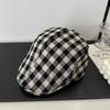 New linen plaid series high-quality trendy summer classic versatile casual shopping visor