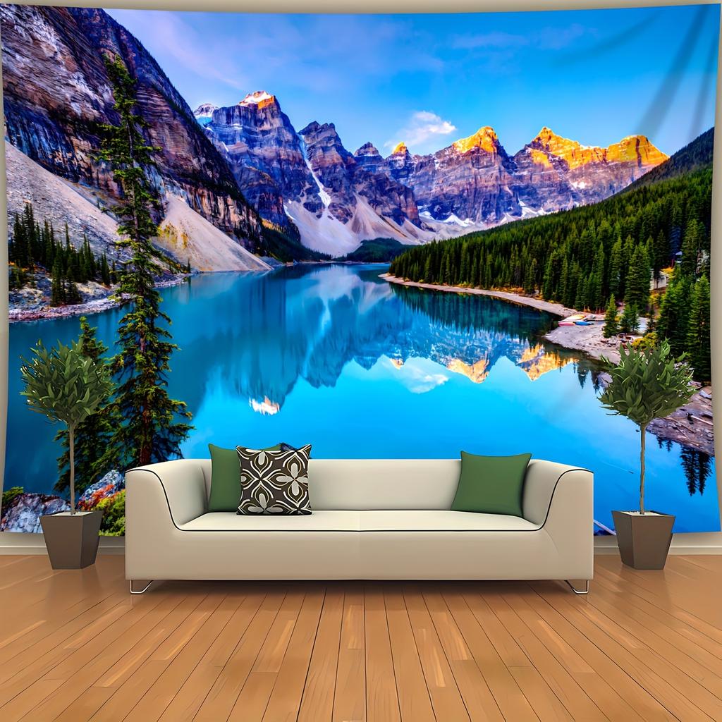 Breathtaking Landscape Tapestry: Bring Nature's Splendor HomeWall decoration background cloth, bedroom room home decoration