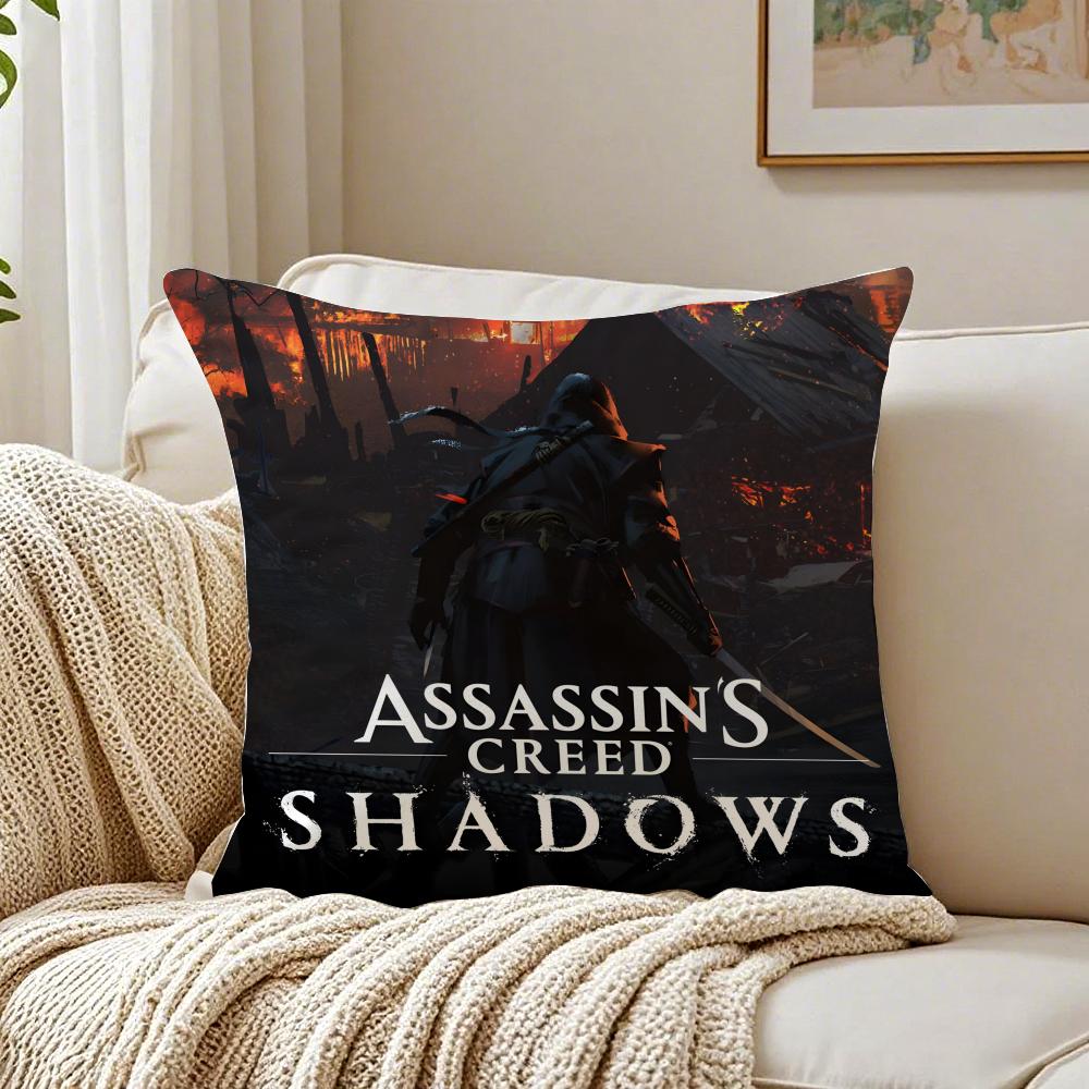 Action Game AAssassins CreedS Cushion Cover Linen Pillowcase Soft for Sofa Bed Home Room Decor