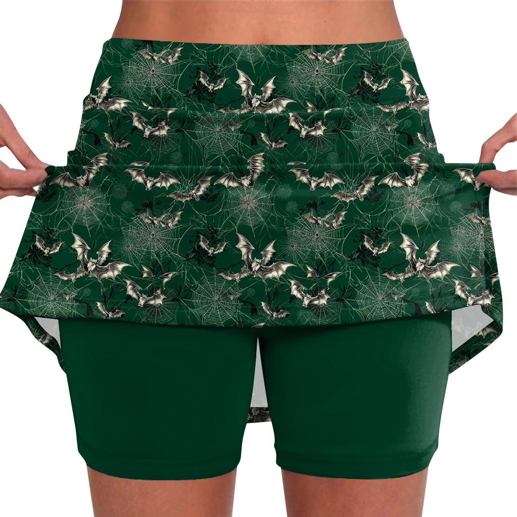 Elastic Yoga Culottes For Women Print Athletic Shorts Lightweight High Waist Skinny Joggers