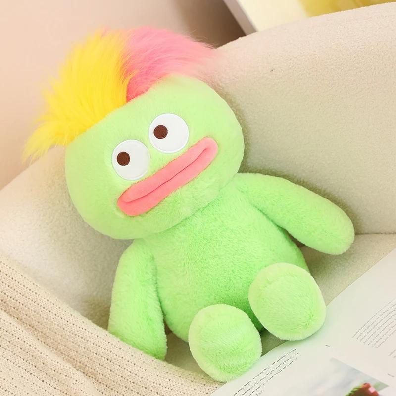 

50 см новая забавная смена универсальной цветной прически уродливая кукла плюшевая игрушка милая кукла мальчики девочки подарок на день рождения украшение комнаты 50cm зелёный