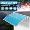 120x75cm Awning Door & Window Awning for Outdoor Entrance Patio Sunshade Durable Door Canopy