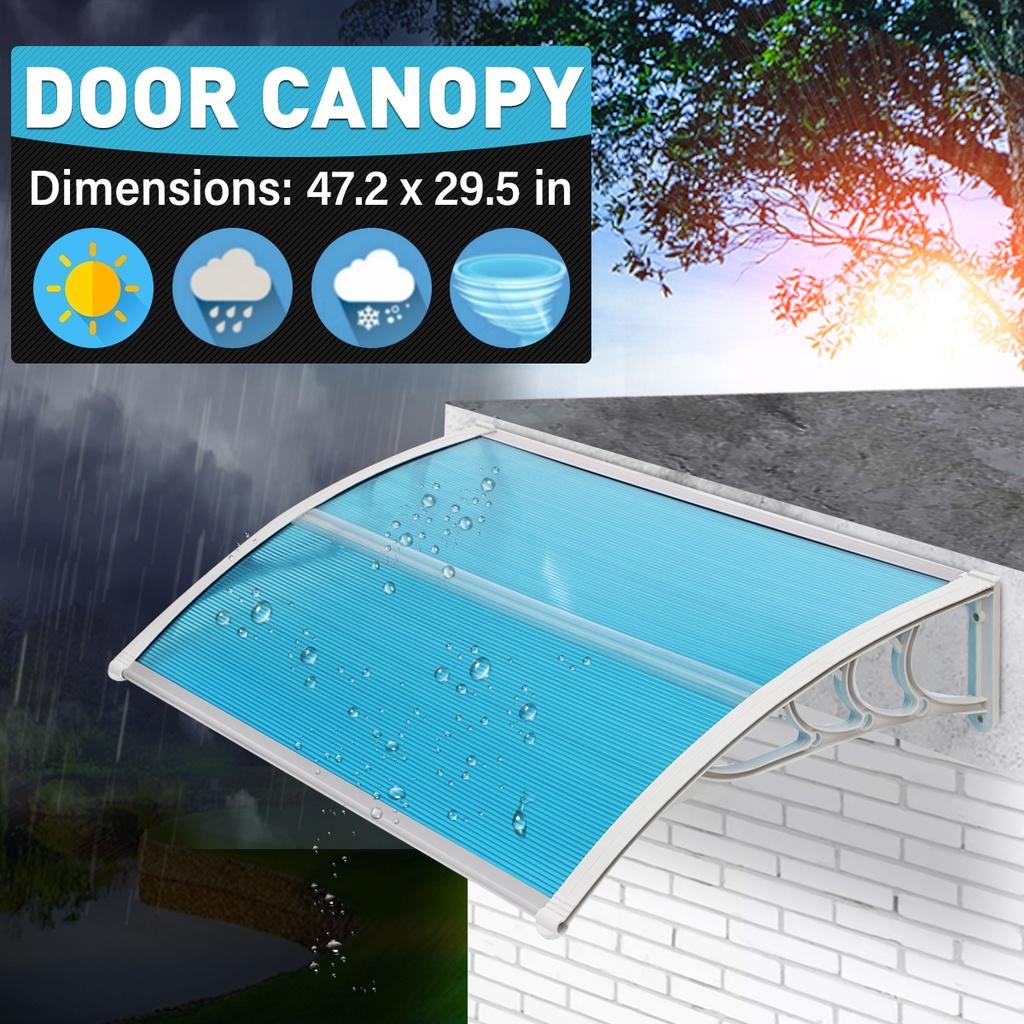 120x75cm Awning Door & Window Awning for Outdoor Entrance Patio Sunshade Durable Door Canopy