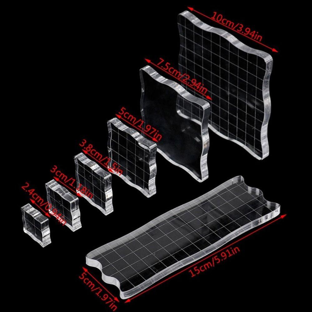 Handmade Tool Clear Stamping Tools Transparent Stamp Block Pad Acrylic Stamp Blocks Student Use