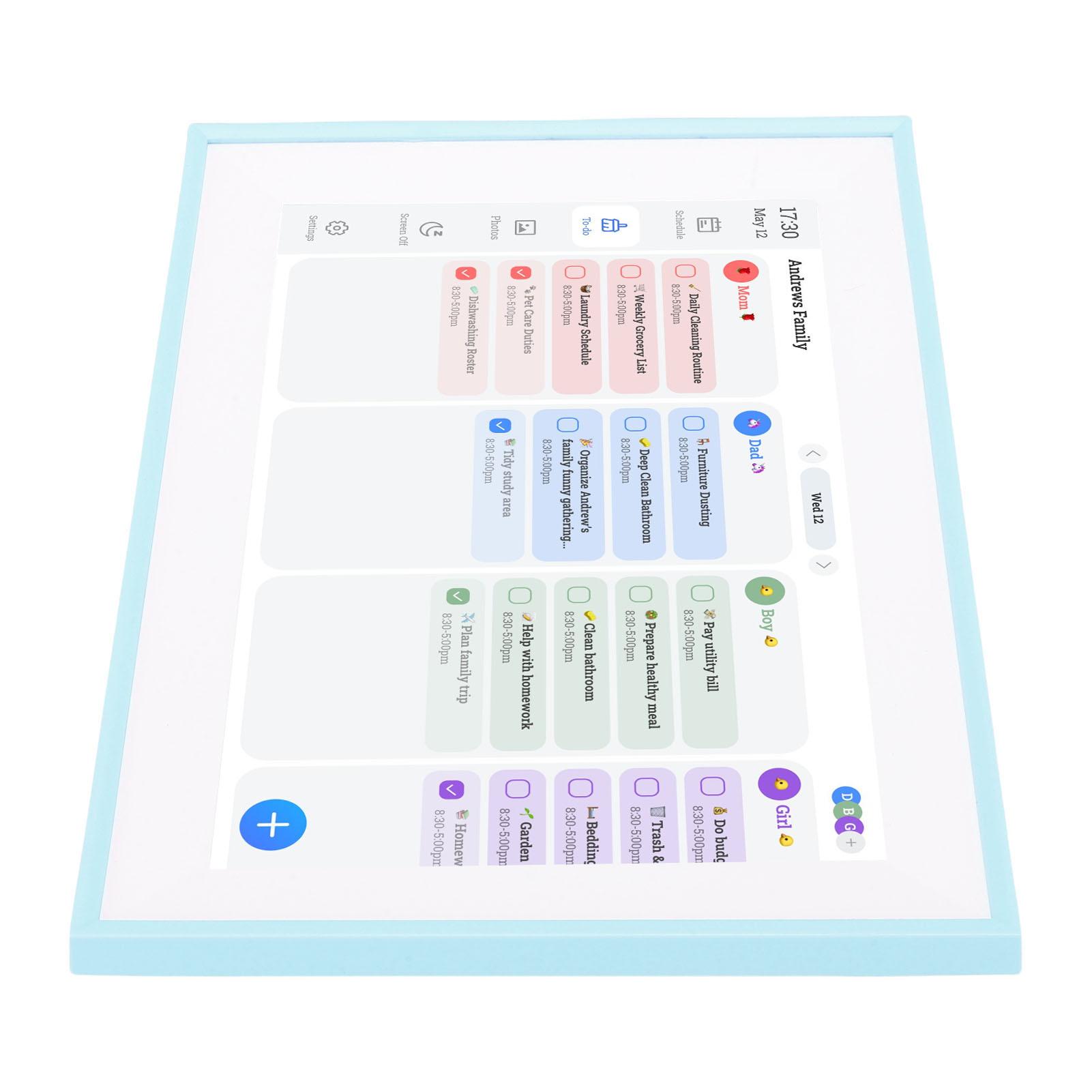 

Умный цифровой календарь 10,1 дюйма WiFi Интерактивный график дел Семейный планировщик Электронная фоторамка для дома