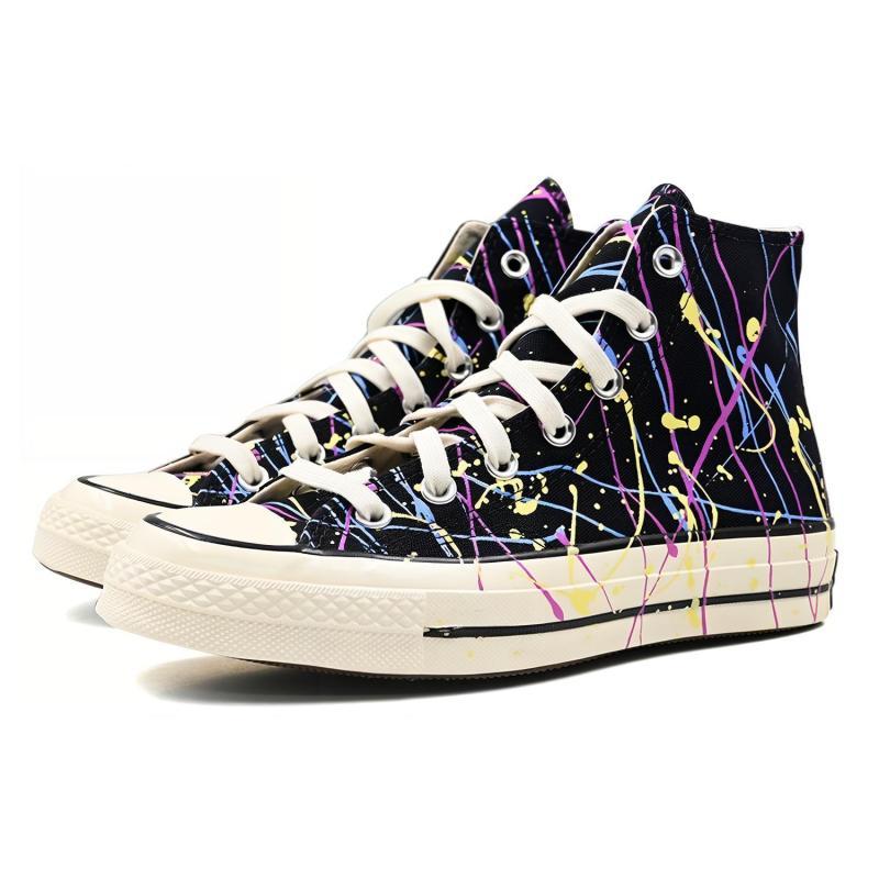 Converse 1970s Chuck Taylor All Star comfortable and versatile high-top canvas shoes unisex black