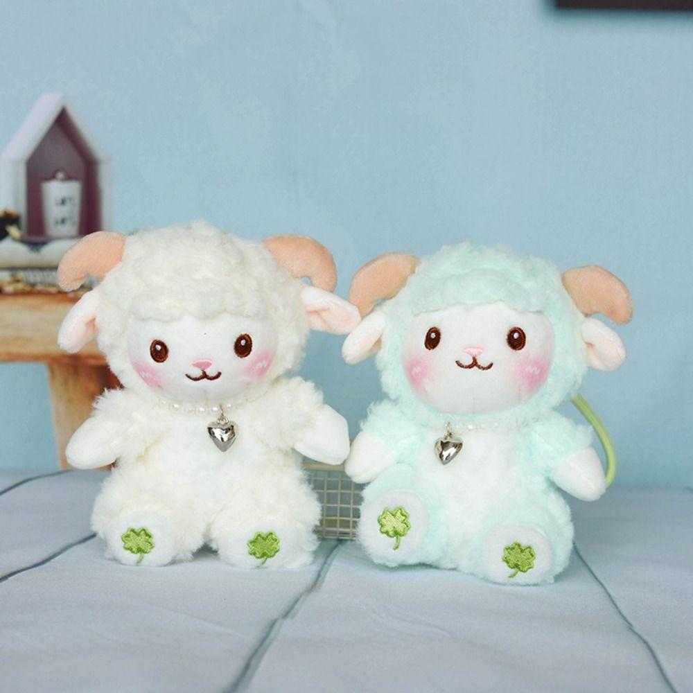PP Cotton Little Sheep Plush Keychain Soft Fluffy Cartoon Animal Stuffed Doll Cartoon Collection Sheep Plush Keyring