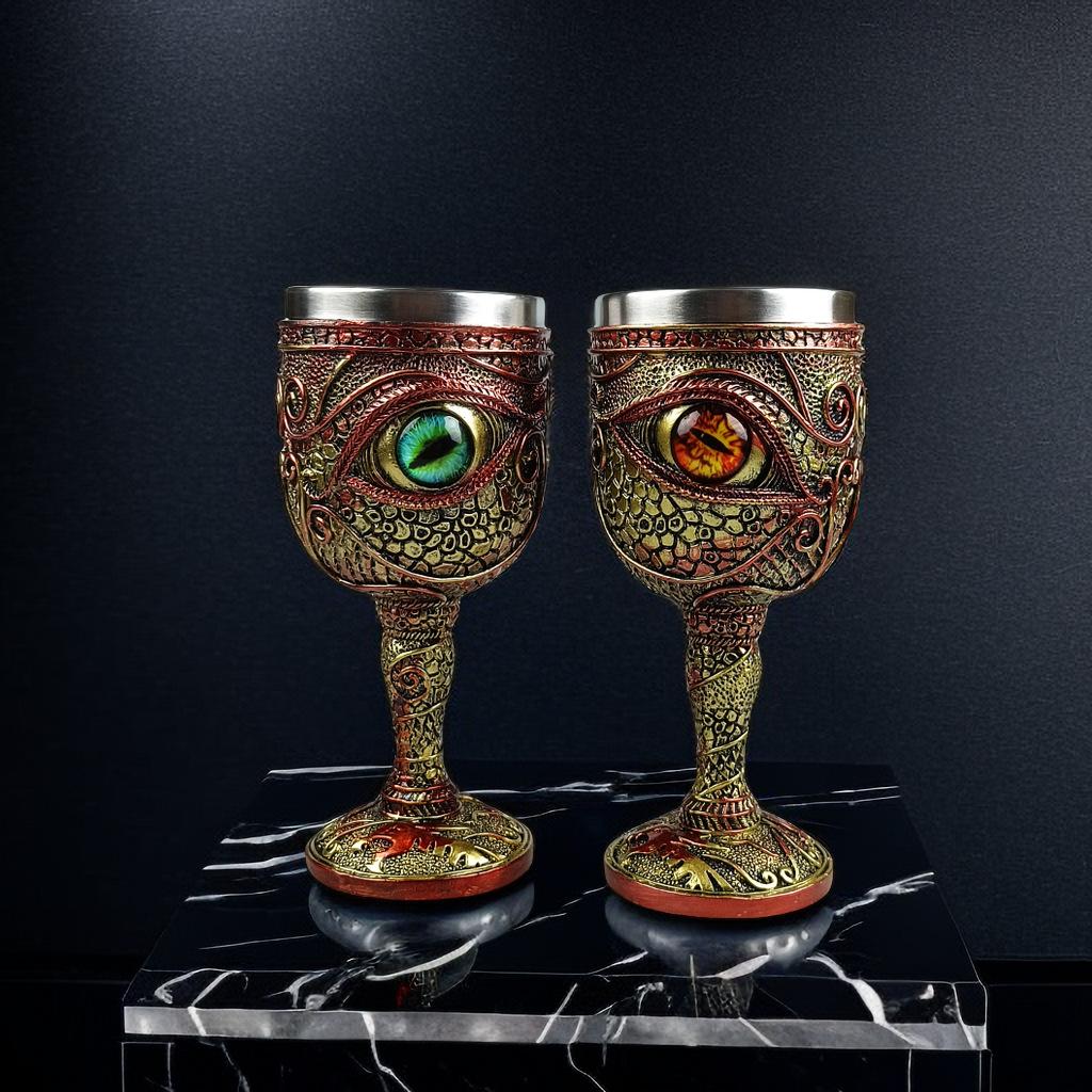 Devil's Eye Dragon Eye Wine Glass Personalized European Medieval Mythology Dragon Statue Longyan Red Wine Glass