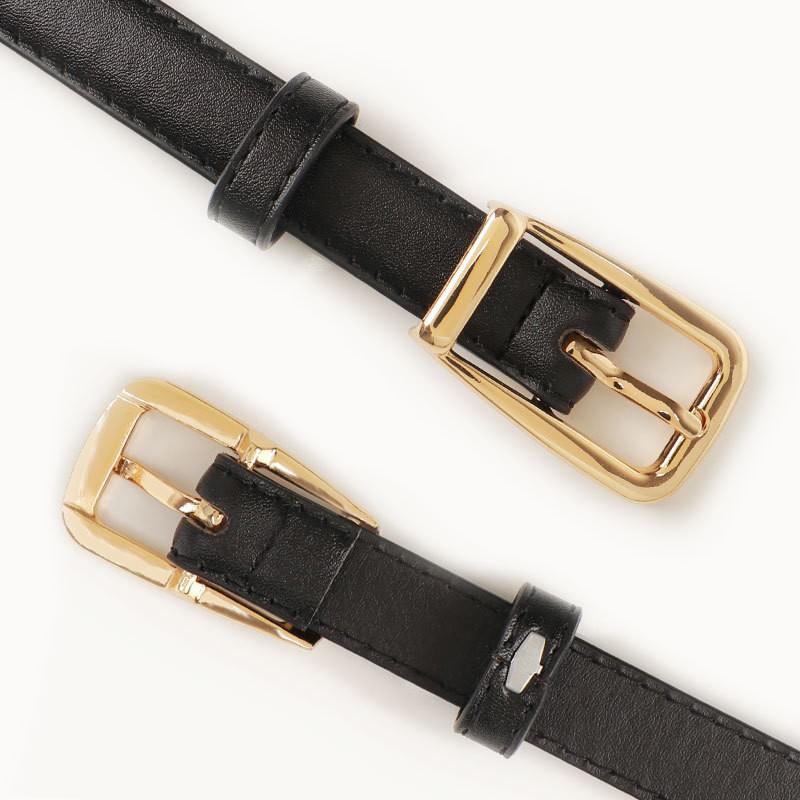 Womens Slim Alloy Buckle Belt With Leopard Print PU Leather Waistband Jeans Casual Office Wear