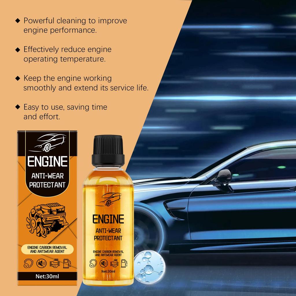 RAYHONG Engine Anti-Wear Protector, 30ml, Cleans and Rust-proofs, Restores Power Performance, Reduces Noise, Engine Maintenance for Cars