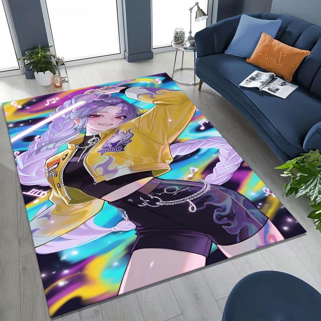 27 Style New KPOP Demon Hunters Rumi Mira Zoey Cartoon Rug for Bedroom Living Room Sofa Home Doormat Decor, Non-slip Floor Mat