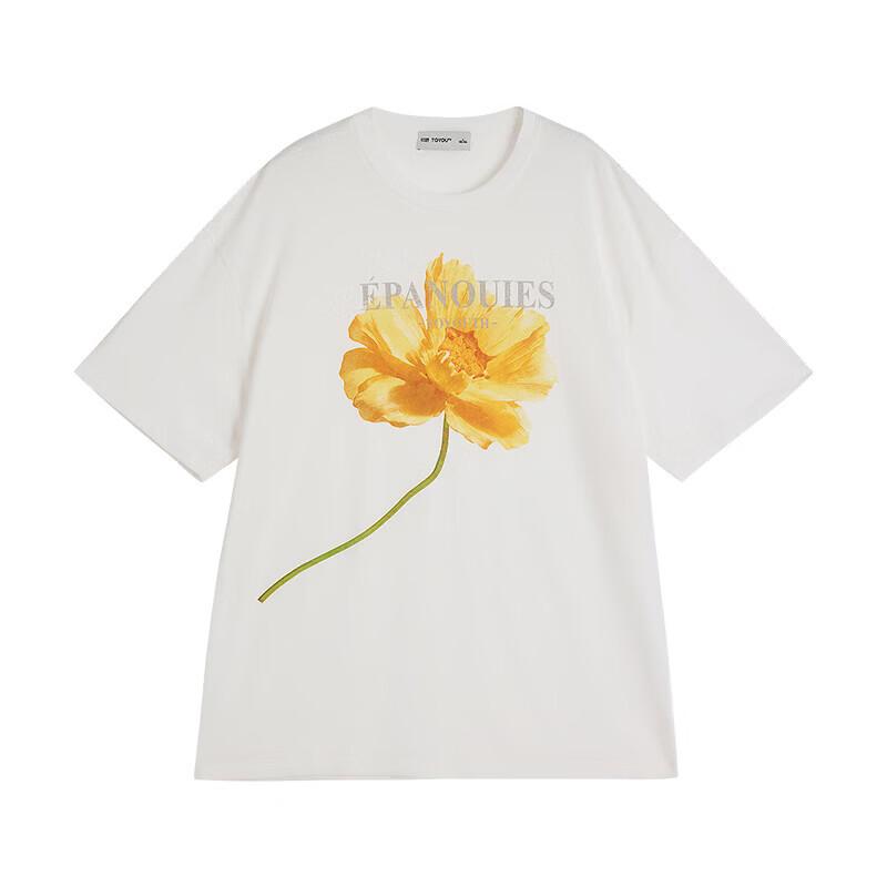 Chuyu Women's Oil Painting Print Loose T-shirt