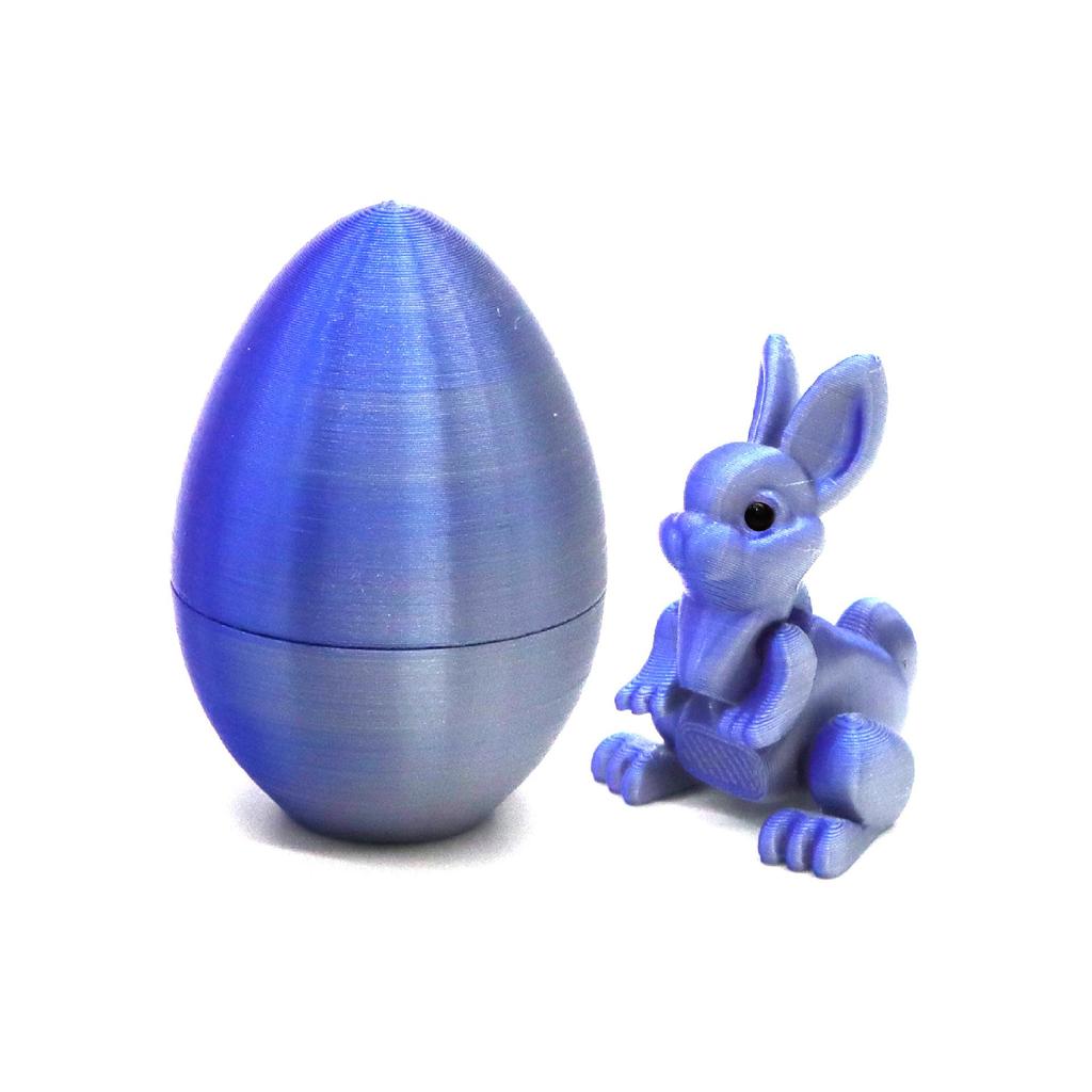 Easter 3D Printed Rabbit & Egg Ornaments - Movable Model Toys