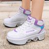 34-43 Four Wheeled Walking Shoes for Children/ Teenagers Roller  Skates for Kids Four Wheeled Deformed Ice Skates for Children