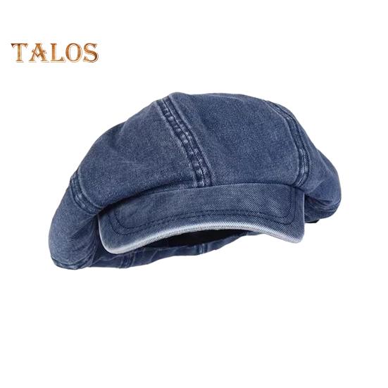 Ladies Octagonal Hat Baggy Retro Cowboy Solid Color Lightweight Long Brim Breathable Sun Protection Anti-UV Photo Prop Painter Hat Summer Beret
