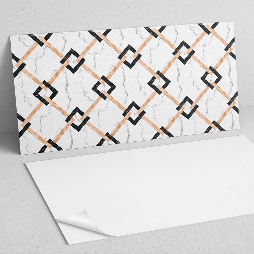 Samoprzylepny Element Dekoracyjny Winylowy Do Domu 100X50 Cm Geometryczne Wzory Marmurowe