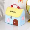 Kawaii Handheld Cosmetic Case House-shaped Toiletry Storage Bag Cute Cabin Makeup Bag  Ladies