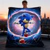 1pc Sonic Outdoor Soft Blanket Ultra Plush, Warm, Versatile, and Easy Care for Camping, and