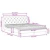 VidaXL Bed with Mattress, Upholstered Bed with Headboard Cushion, Double Bed, Adult Bedroom Interior Bed, 3208668