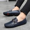 Men's Extra Large Leather Slip-On Driving Loafers