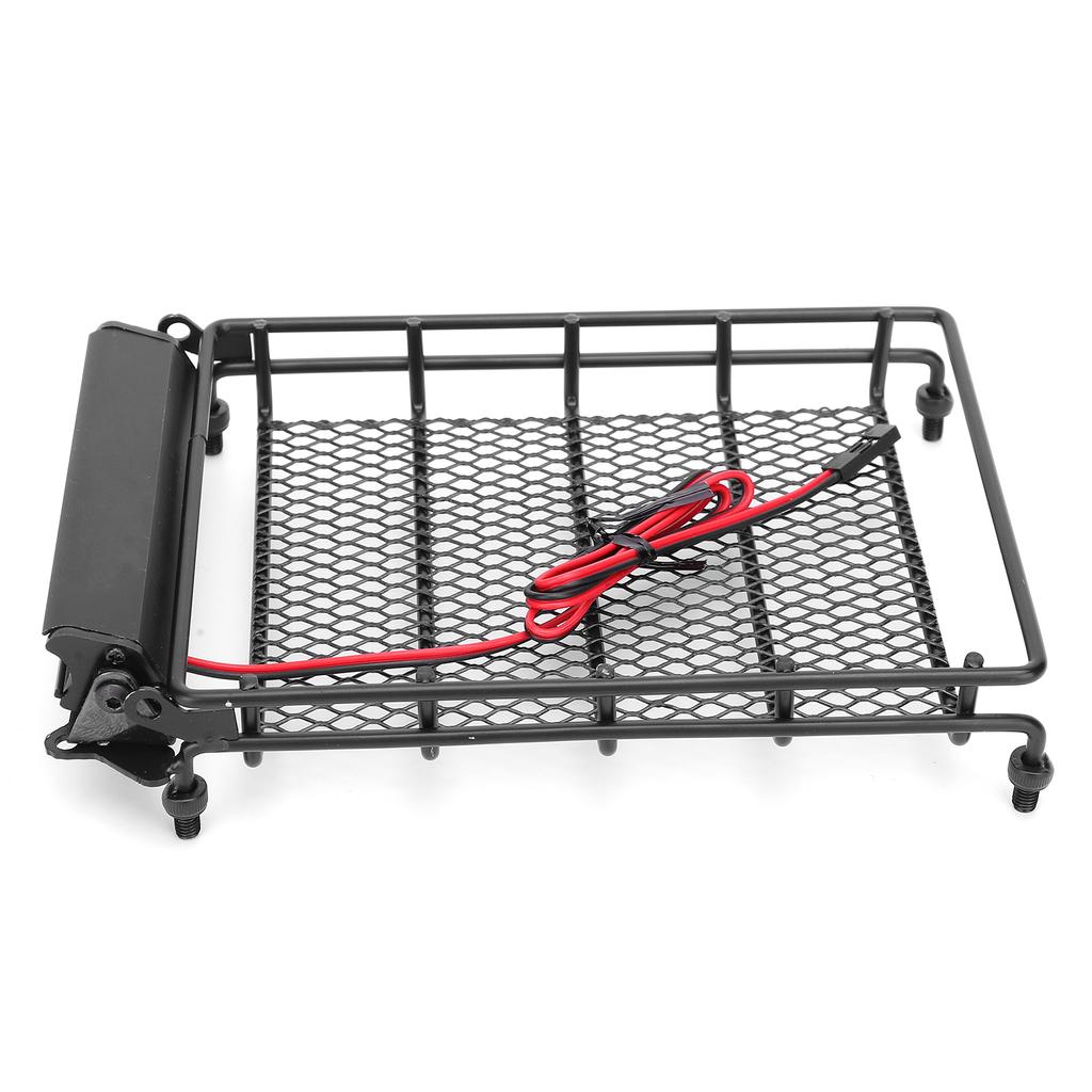 Metal RC Car Roof Rack Luggage Carrier with LED Fit for MN D90 99S RC Car Model