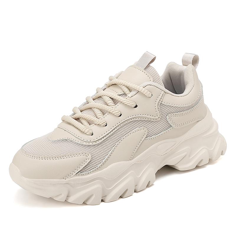 

TUINANLE Fashion Designer Vulcanized Couple Sneakers Women Platform Chunky Casual Mesh Breathable Shoes Men Size 36 To 44 42 бежевий