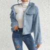 Women's Casual Fashion Plush Comfortable Jacket Lapel Warm Short Coat