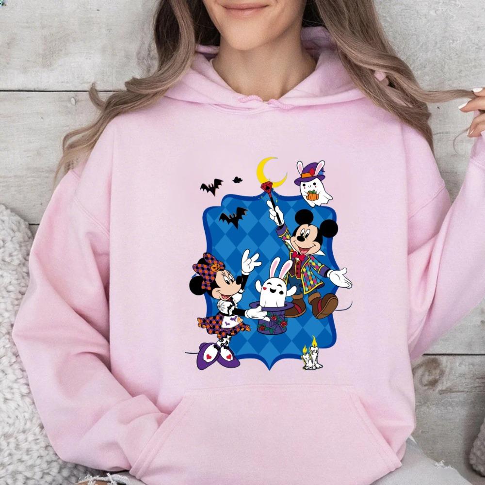 Disney Eltern-Kind Kleidung Mehrfarbig Optional Herren und Damen Kapuzenpullover Mickey Halloween Paarkleidung Weihnachtsgeschenk