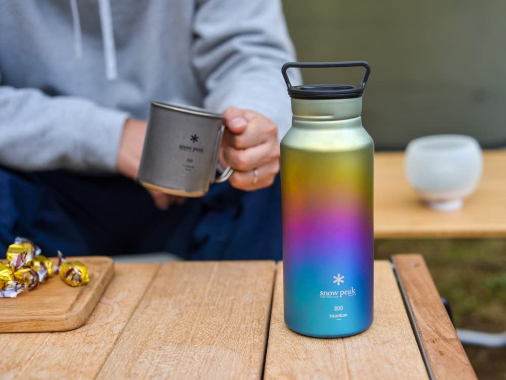 Titanium Water Bottle Snow Peak Titanium Aurora Bottle Rainbow