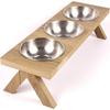 Futterbehälter aus Holz für Hunde und Katzen, 3-tlg