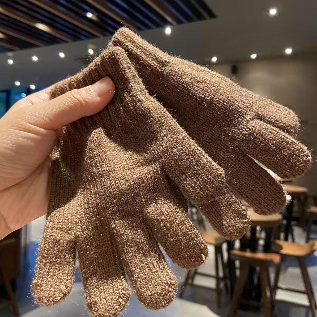 Warm Fleece-Lined Children's Gloves, Medium/Large, Ages 3-6, Thickened for Autumn/Winter, Cute Cold Protection for Students