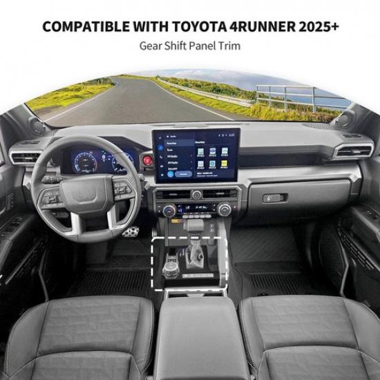Gloss Black Gear Shift Box Bezel Cover Accessories For 2024 2025+ Tacoma 4Runner
