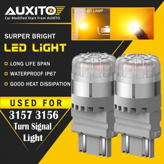 AUXITO 3157 3156 Amber Yellow LED Turn Signal Parking Light Bulb Error Free EOA