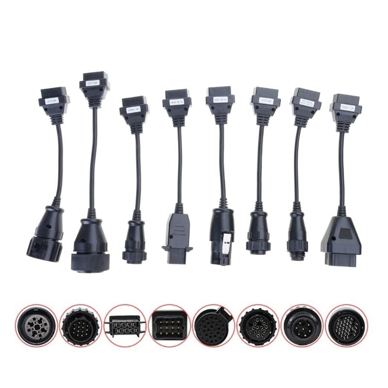 8 buc Adaptor Convertor Cablu Diagnostic Camion Profesional Construcție ABS Pentru Interfețe Computer Vehicul Comercial