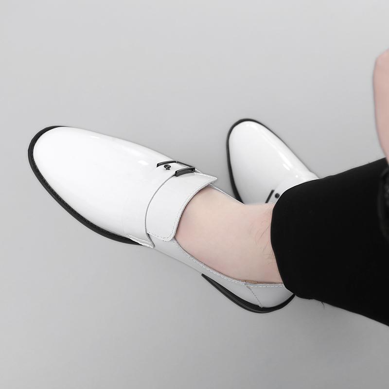 Fashion Men's Loafers All-match Business Flats Leather Slip-On Dress Shoes Men Comfortable Office Work Shoes Pointed Toe Formal Shoes