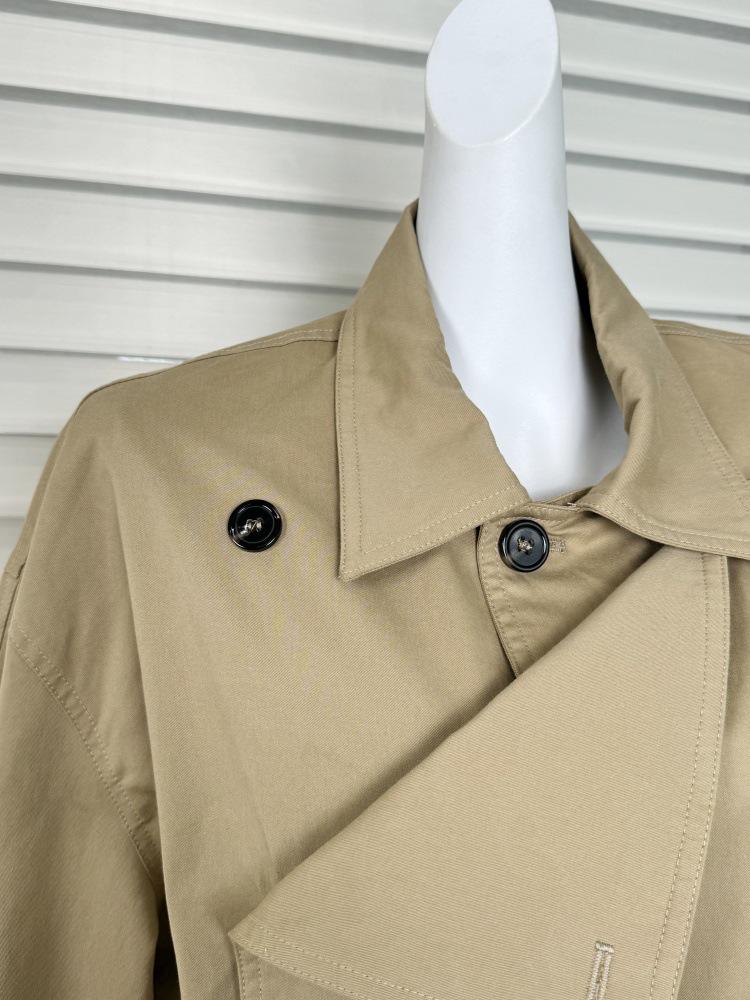 European and American High-End Niche Lapel Trench Coat: Waist-Cinching, Double-Breasted, Loose Fit, Convertible Jacket for Women