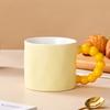Ceramic Coffee Cup Pearl Handle Breakfast Milk Cup Office Home Baking Shop Dessert Milk Mug Office Afternoon Tea Coffee Cup