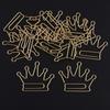 48pcs Metal Paper Clips Crown Shape Paperclips Decorative Bookmarks File Paper Documents - Crown