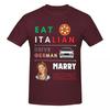 Unisex Funny Eat Italian Drive Gerunisex Marry Slavic Humor Style Vintage T Shirt Streetwear Cotton Crewneck Tshirt