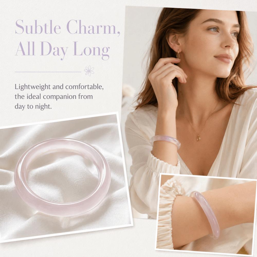 Ice-Type Stone Bracelet Bangle Transparent Agate Chalcedony Bracelet  Holiday Gifts