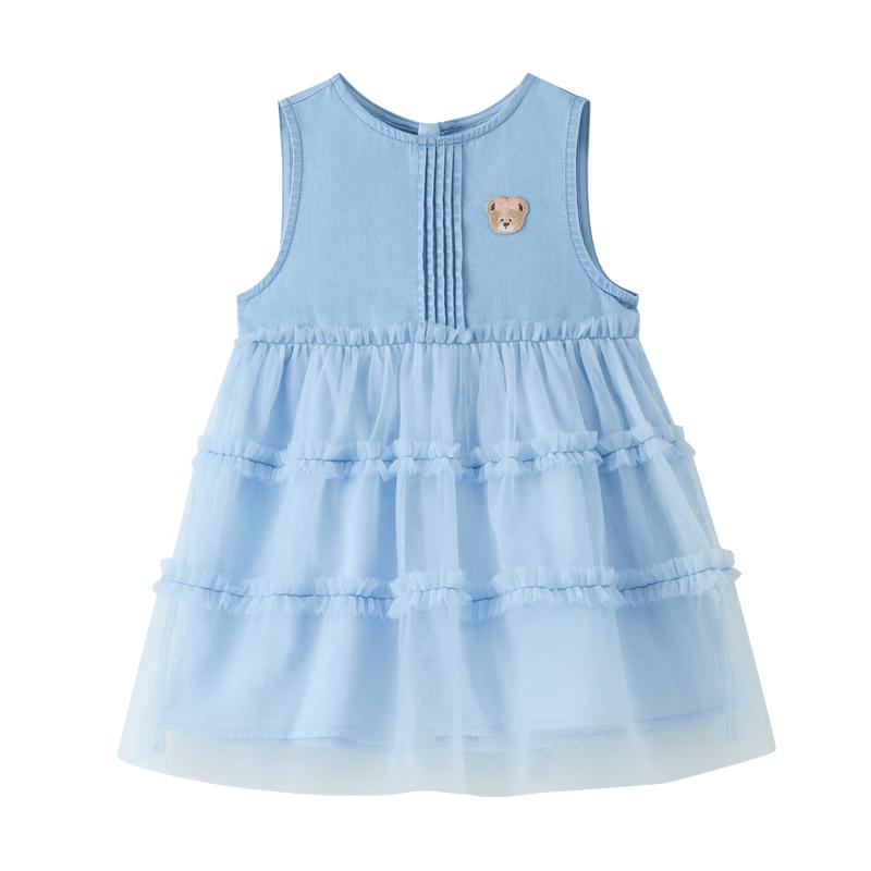 PawinPaw Toddler Girl s Denim Gauze Dress 90