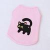 Halloween Pet Vest Cute Black Cat Cartoon Print Sleeveless Shirt Soft Breathable Costume For Kitten Puppy Party Daily Outfit