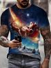 Christmas Men's T-Shirt Cute Santa Claus Pattern Short Sleeve T-Shirt Holiday Fashion Top Tees Casual Comfortable Men's Clothing