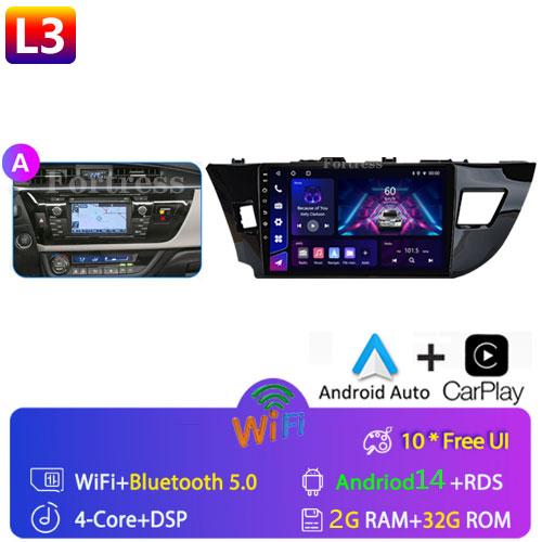 Android 14 2 Din Car Radio for Toyota Corolla Ralink 2014-2016 Multimedia Video Player Navigation MP5 Stereo Carplay Head Unit