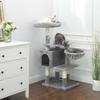 FEANDREA Multilevel Cat Tree, 110 cm Cat Tower, Cat Condo, Light Grey
