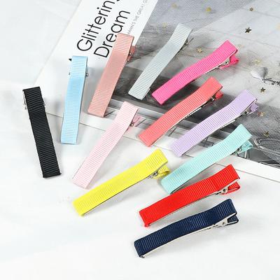 24PCS 6cm Ribbon Covered Metal Hair Clips Basic Simple Hairpins DIY Jewelry Handmade Girls Kids Hair Accessories Gifts